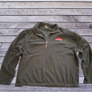 Vintage ESPN The Magazine XL Fleece Pullover Mens Black Quarter Zip Logo